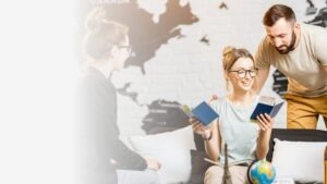 Canada work visa stamp on Indian passport